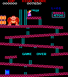 Donkey Kong Game Over