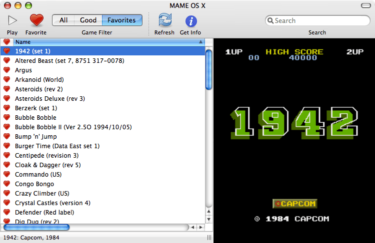 MAME for Mac OSX